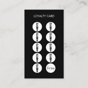 Carte De Fidélité Barber Shop Razor Clipper Loyalty PunCard