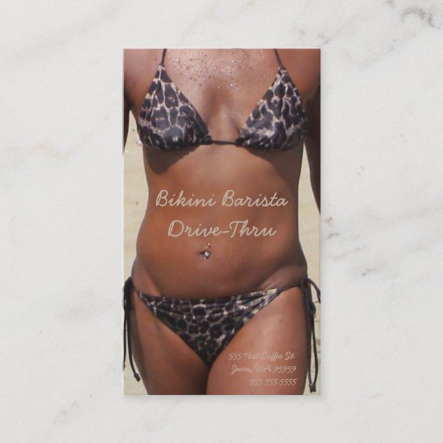 Carte De Fidélité Bikini Barista Drive-Thru Votre photo personnalisé (Devant)