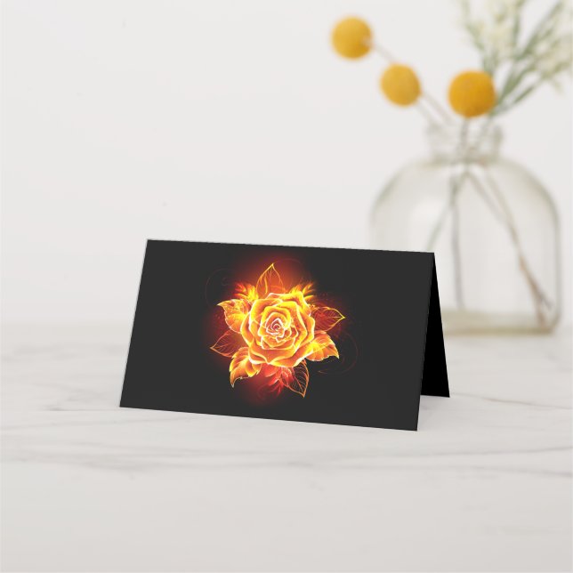 Carte De Fidélité Blooming Fire Rose (Devant)