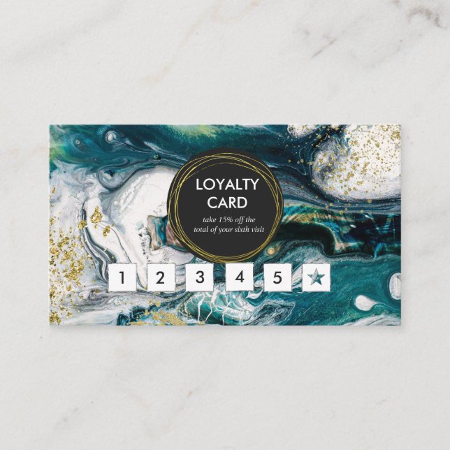 Carte de fidélité Blue Green et Gold Splatt (Devant)
