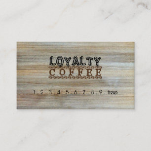 Carte De Fidélité Boisson café Loyauté Bois Moderne #2