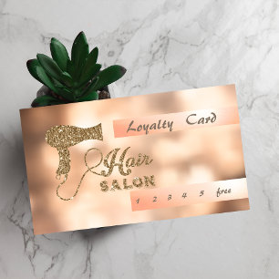 Carte de fidélité Bokeh pour sèche-cheveux paillet