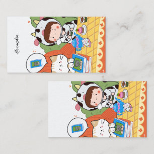 Carte De Fidélité Book Club Pique-nique Signet illustré avec nom