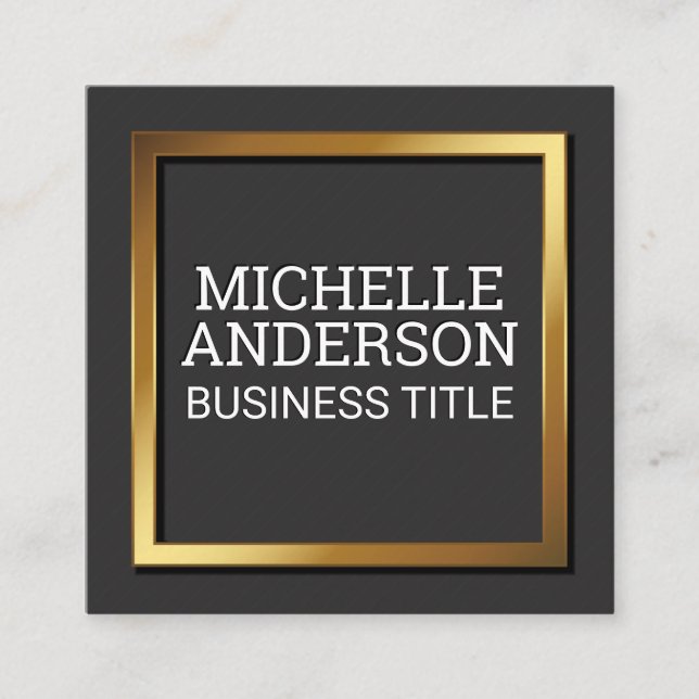 Carte De Fidélité Bordure métallique or (Devant)