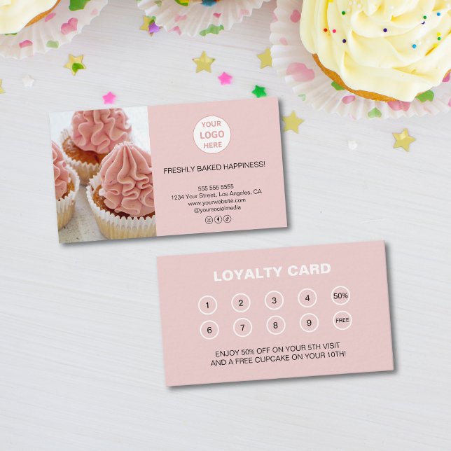 Carte De Fidélité Boulangerie Logo Business Reward (Bakery Logo Business Reward Loyalty Card)