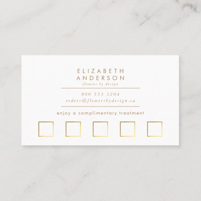 Carte De Fidélité Bouquet Black Gold Rose (Dos)