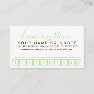 Carte De Fidélité bracelet vert menthe et chocolat coups de punch fi