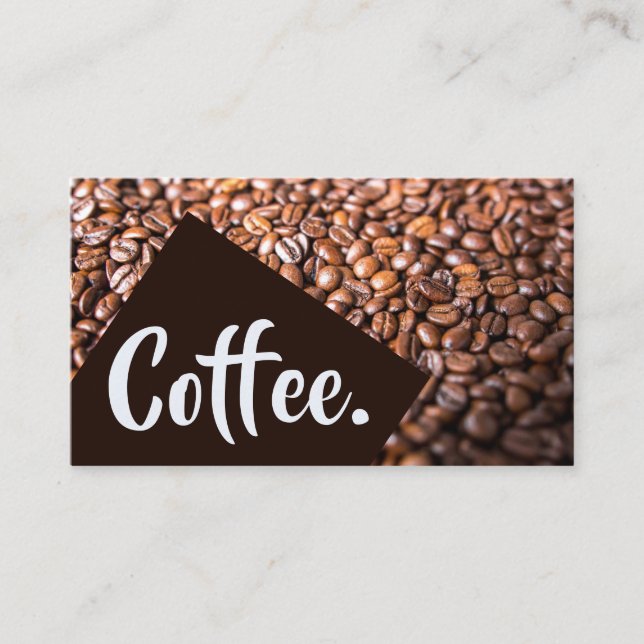 Carte De Fidélité Bright Coffee Beans Block Simple Double Punch (Devant)