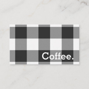 Carte De Fidélité Buffalo Check Simple Coffee Punchcard
