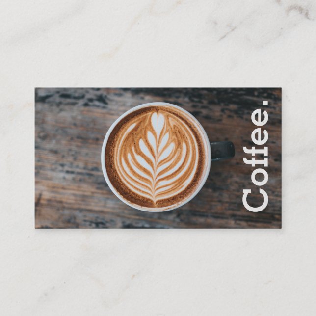 Carte De Fidélité Café de conception sur la boisson simple de (Devant)