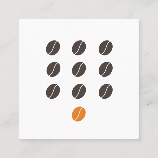 Carte De Fidélité Café moderne Brown foncé et orange (Dos)
