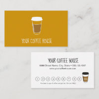 Café personnalisé jaune moutarde