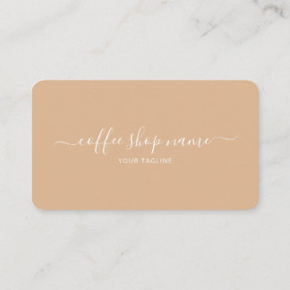 Carte de fidélité café personnalisée Script simple