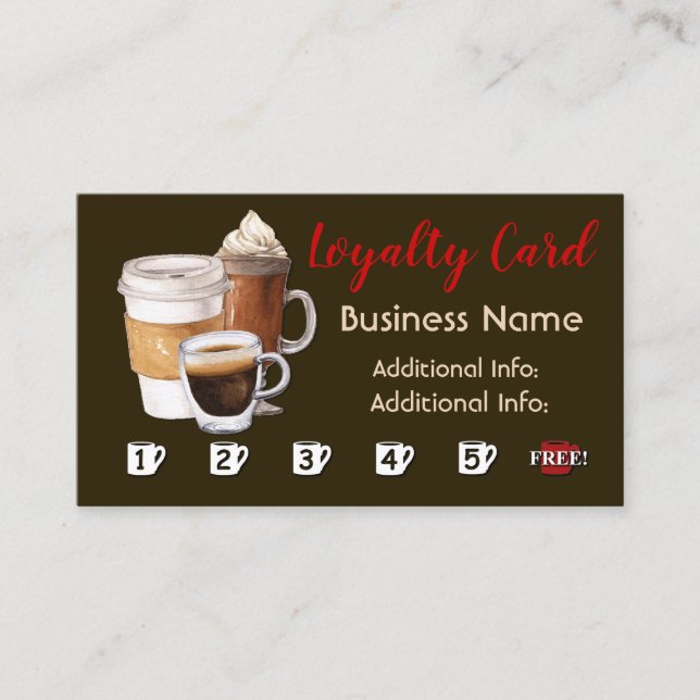 Carte de fidélité Café Shop 3 (Devant)