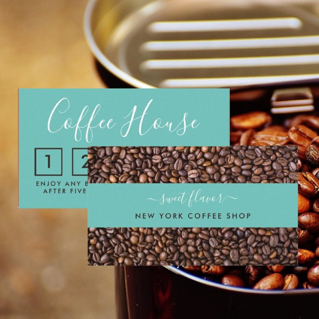 Carte de fidélité Café Shop - Bande de café (Créateur téléchargé)