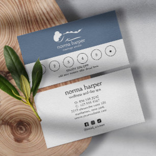 Carte De Fidélité CHIC Business Reward 6 Punch Logo DUSTY PINK