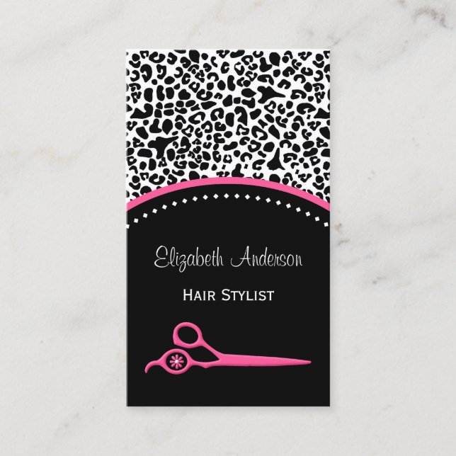 Carte De Fidélité Chic Empreinte de léopard Salon Loyauté Reward Pun (Devant)