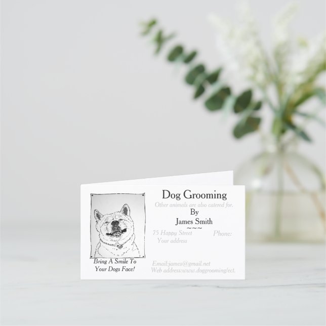 Carte De Fidélité chien drôle photo chien Grossiste services de soin (Devant)