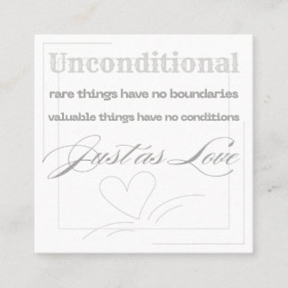 Carte De Fidélité Citation d'amour inconditionnel