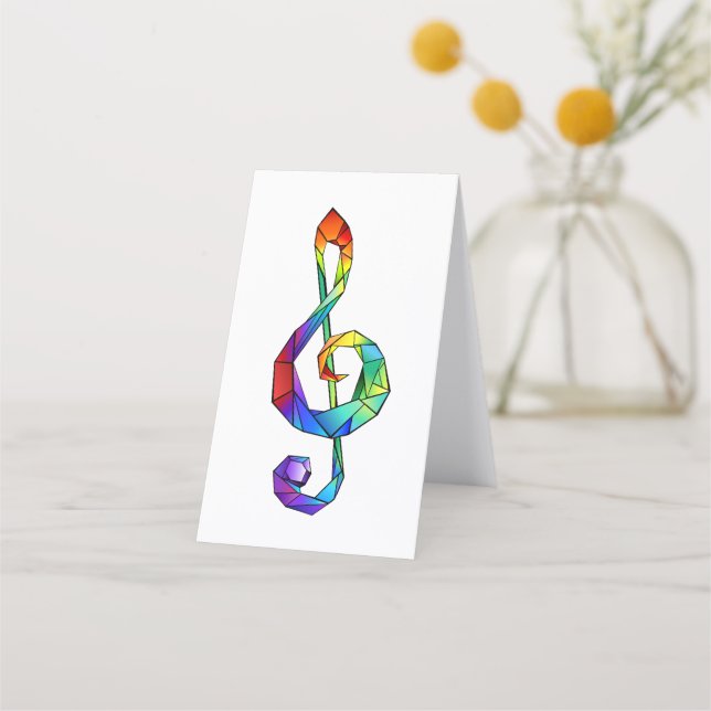 Carte De Fidélité Clé de musique arc-en-ciel (Devant)