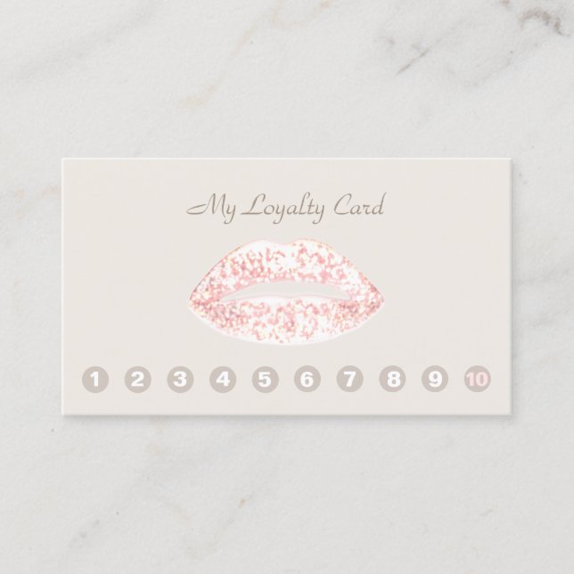 Carte de fidélité client 10 Lèvres de Parties scin (Devant)