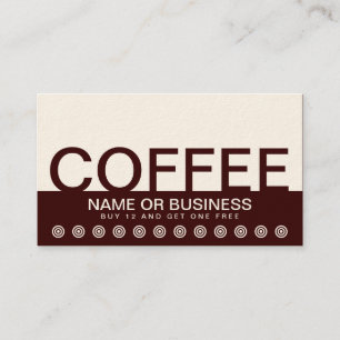 carte de fidélité client COFFEE bold