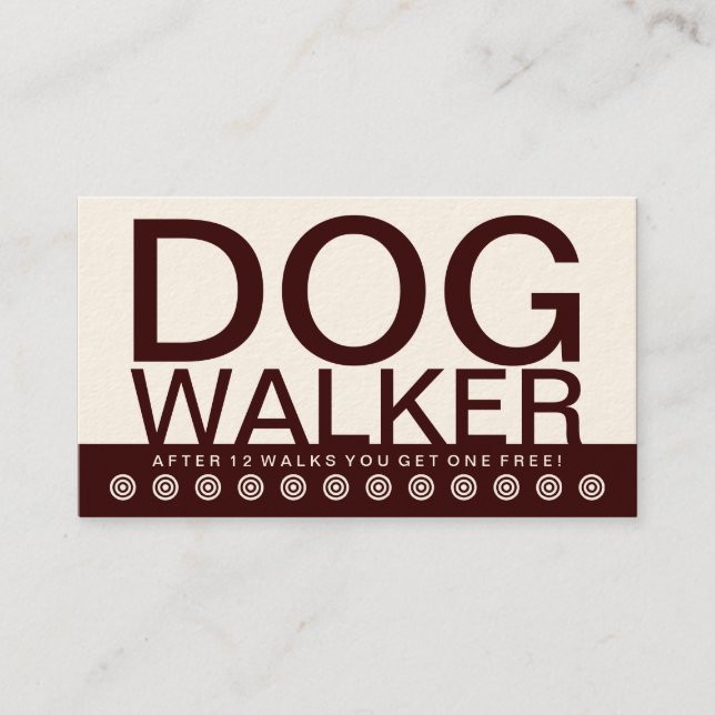 carte de fidélité client DOG WALKER bold (Devant)