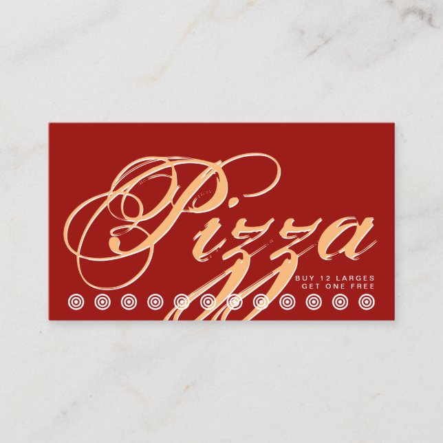 carte de fidélité client PIZZA script (Devant)