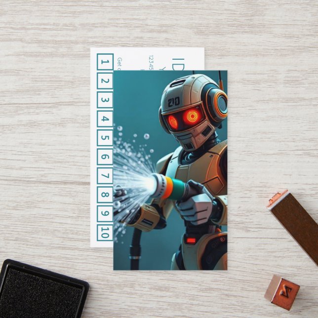 carte de fidélité client ROBOT WASH (Devant/Arrière en situation)