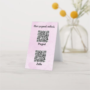 Carte De Fidélité Code QR à deux côtés personnalisable Aquarelle