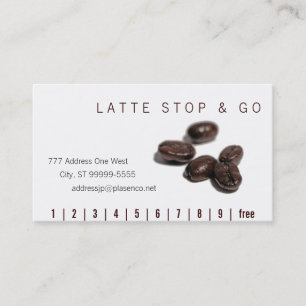 Carte De Fidélité Coffee Beans Stop & Go Drive-Thru