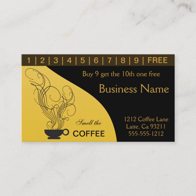 Carte De Fidélité Coffee Shop Punards (Devant)