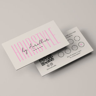 Carte De Fidélité Coiffeur Thérapeute de Mariée Tresses Sable
