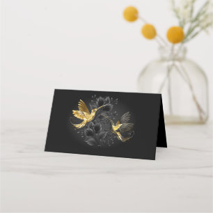 Carte De Fidélité Colibri noir et or