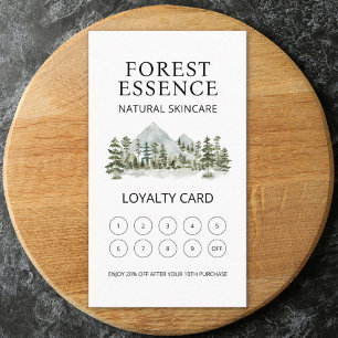 Carte de fidélité commerciale naturelle de forêt à