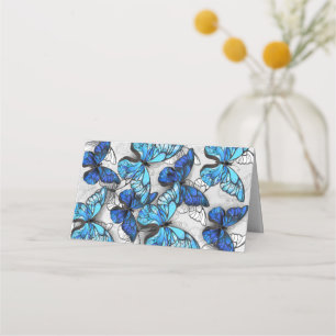 Carte De Fidélité Composition des White and Blue Butterflies