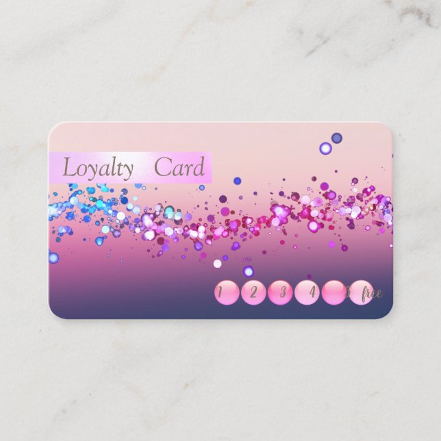 Carte de fidélité Confetti Design Moderne (Devant)