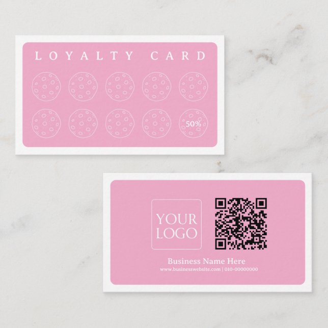 Carte De Fidélité Cookies Bakery Baker Coffee Shop Homemade Business (Devant / Derrière)