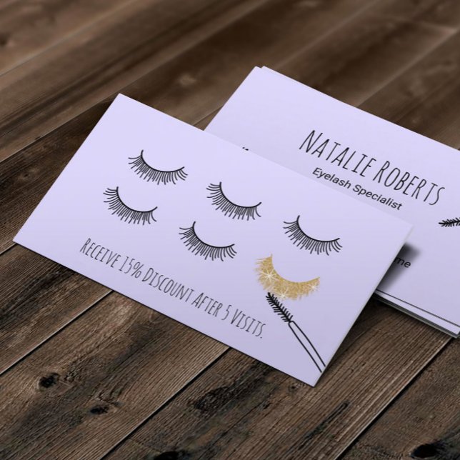 Carte De Fidélité Cute Eyelash Maquillage Artiste Lash Lounge Loyaut (Créateur téléchargé)