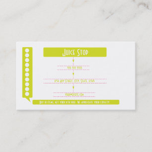 Carte de fidélité de carte de visite de Smoothie