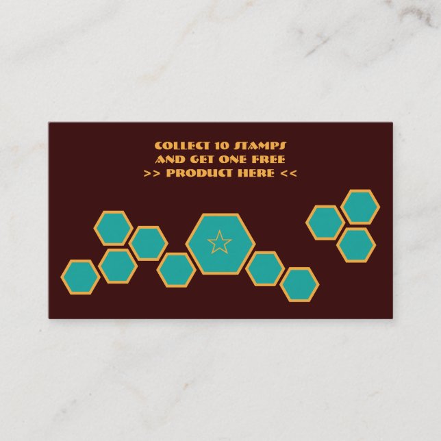 carte de fidélité de client de nid d'abeilles (Devant)