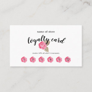 Carte de fidélité de client de rose de rose