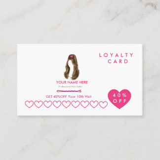 Carte de Fidélité de Coiffeur Personnalisée