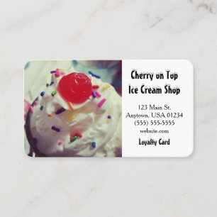 Carte de fidélité de crème glacée