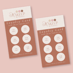Carte de fidélité de maquilleuse Logo Élégant