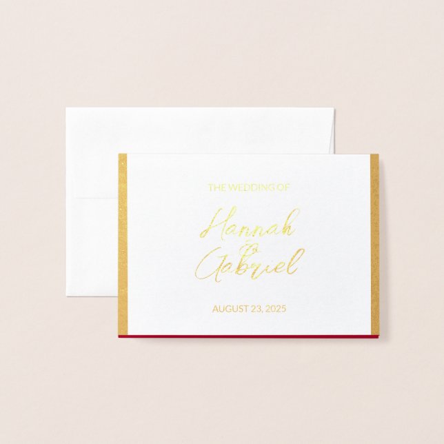 Carte de fidélité de réponse RSVP de mariage (Devant avec enveloppe)