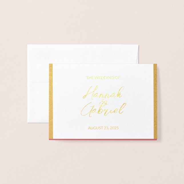 Carte de fidélité de réponse RSVP de mariage (Devant avec enveloppe)