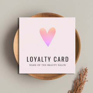 Carte de fidélité de salon de beauté Rose Élégant