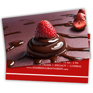 Carte De Fidélité dessert à la fraise de chocolat