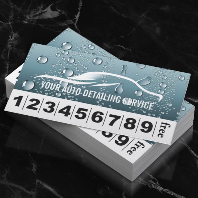 Carte De Fidélité Détail automatique Lavage de voiture Loyauté Punch (Créateur téléchargé)